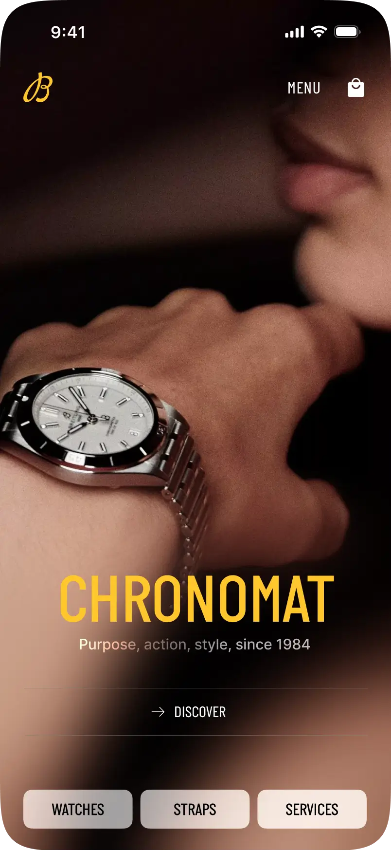 Breitling homepage mobile